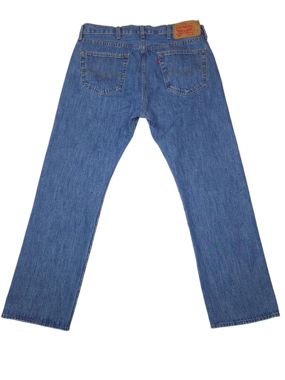 Levis 501 Mens Blue Jeans 38x32 Button Fly Classic Fit Heavyweight Denim